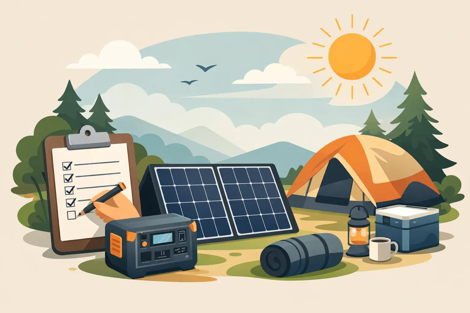 A Solar Checklist for Camping That Works