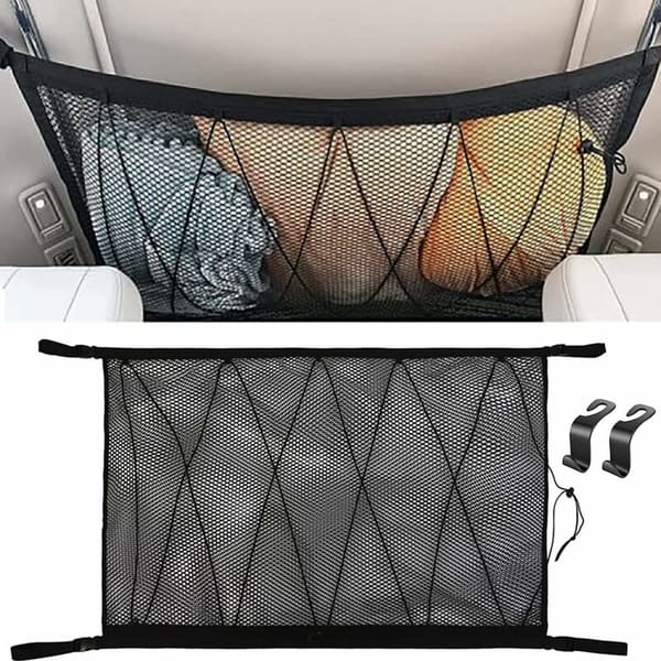 Vehicle and Camping Storage Net with Zipper