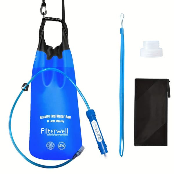 Blue 6L Portable Camping Shower Bag