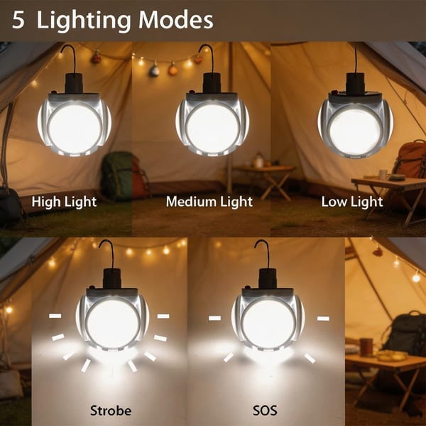 Solar-Assist Camping Bulb Light product image 2