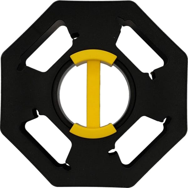 Empty manual cable reel side view