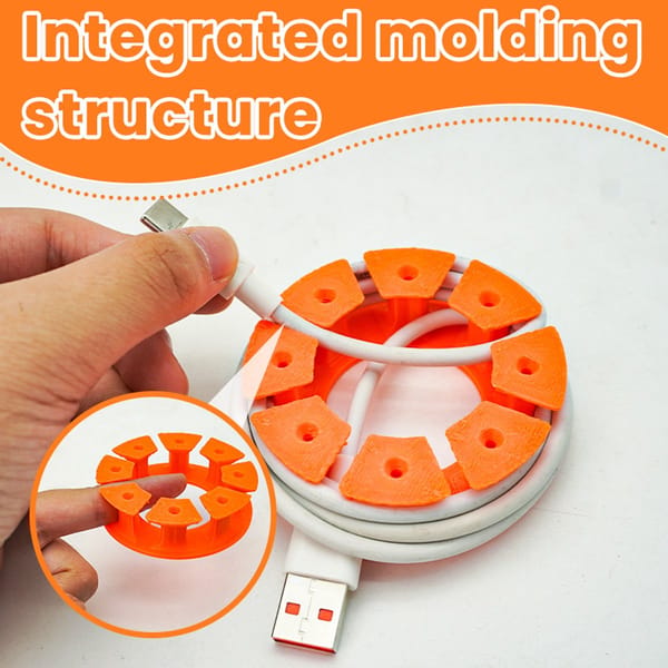 Orange cable holders detail