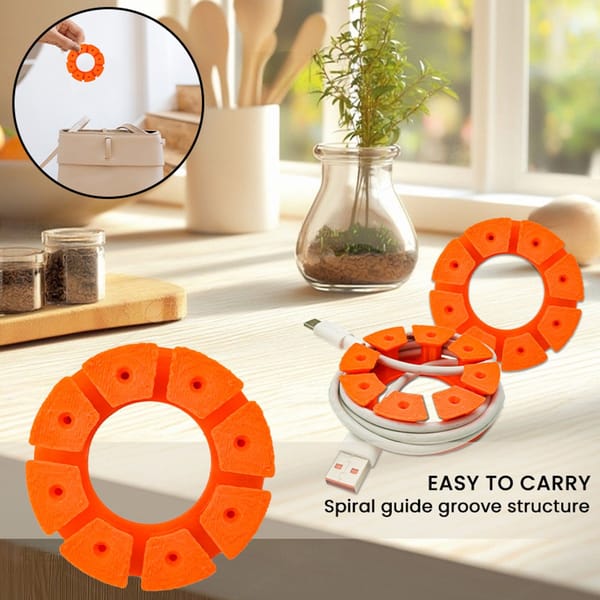 Four pack orange cable holders