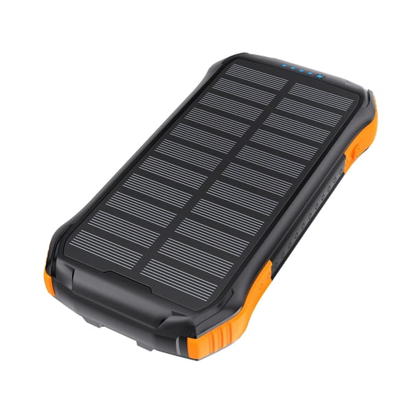 CHOETECH solar power bank angled product view