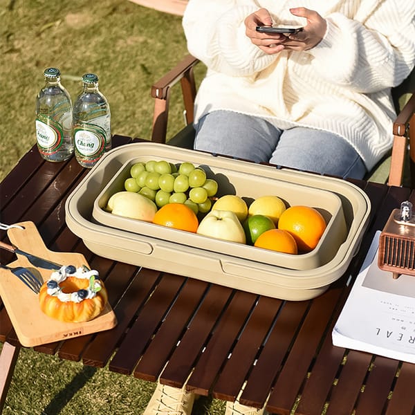 3-in-1 Folding Picnic Storage Basket