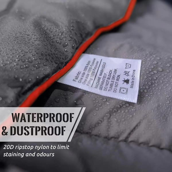 Green camping blanket detail