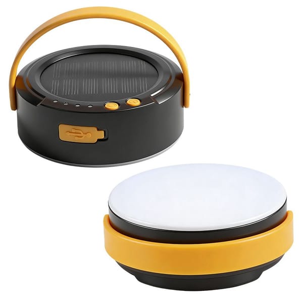 Compact solar USB-C camping lantern product view