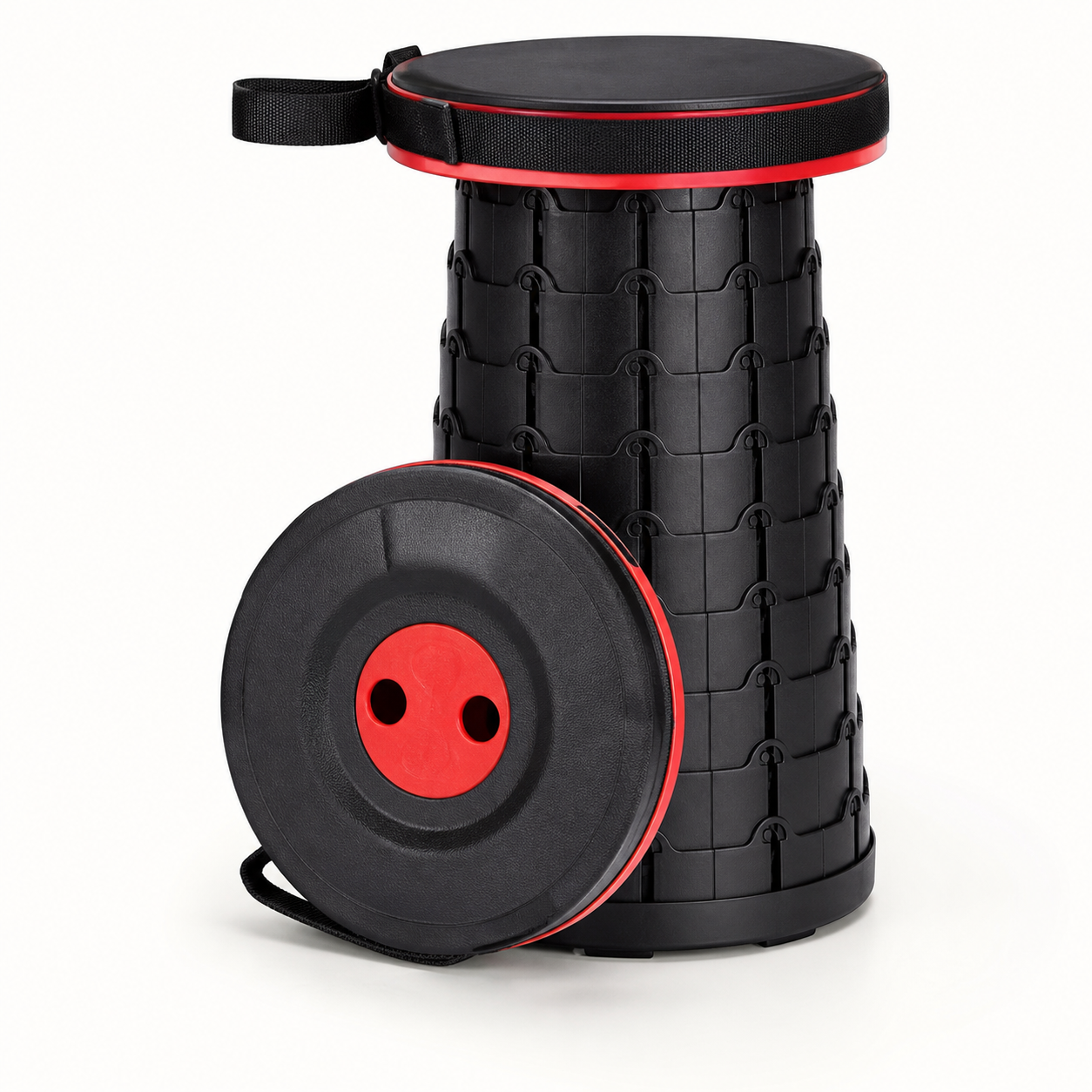 Black Portable Folding Camping Stool