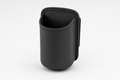 Black clip-on car cup holder and compact storage pod