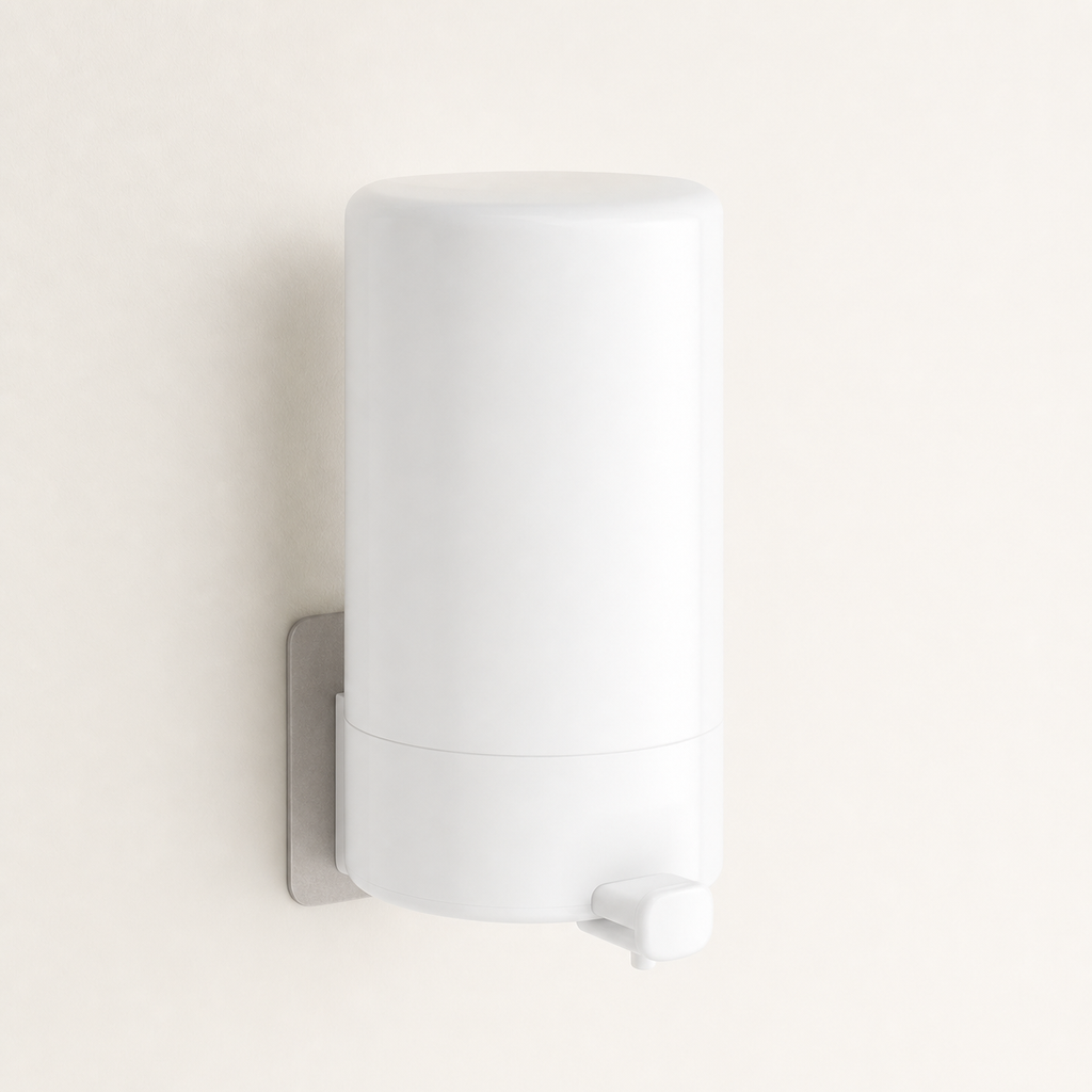 Compact white soap dispenser box