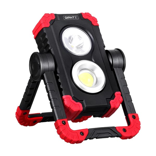 Giantz rechargeable LED work light angled view