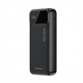 CHOETECH 20000mAh USB-C power bank, upright, printed branding and digital display