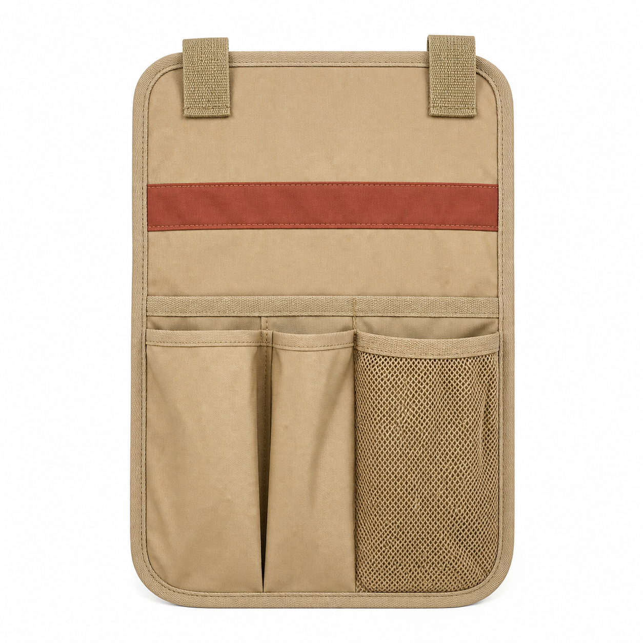 Khaki Camping Chair Armrest Storage Bag