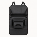 Black PU seat-back car storage organiser