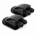 Two piece black solar cable entry gland set