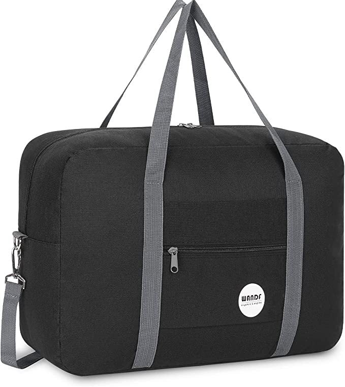 Compact Travel Duffel Bag - Black