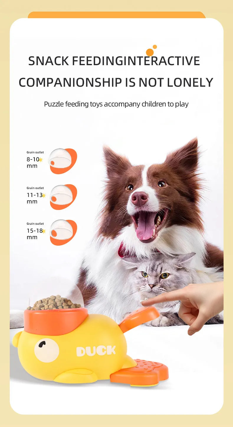 Dog Puzzle Feeder Toy - Yellow Duck