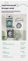 Portable Misting Travel Desk Fan - Silver
