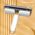 Portable Washable Pet Hair Roller - White Orange