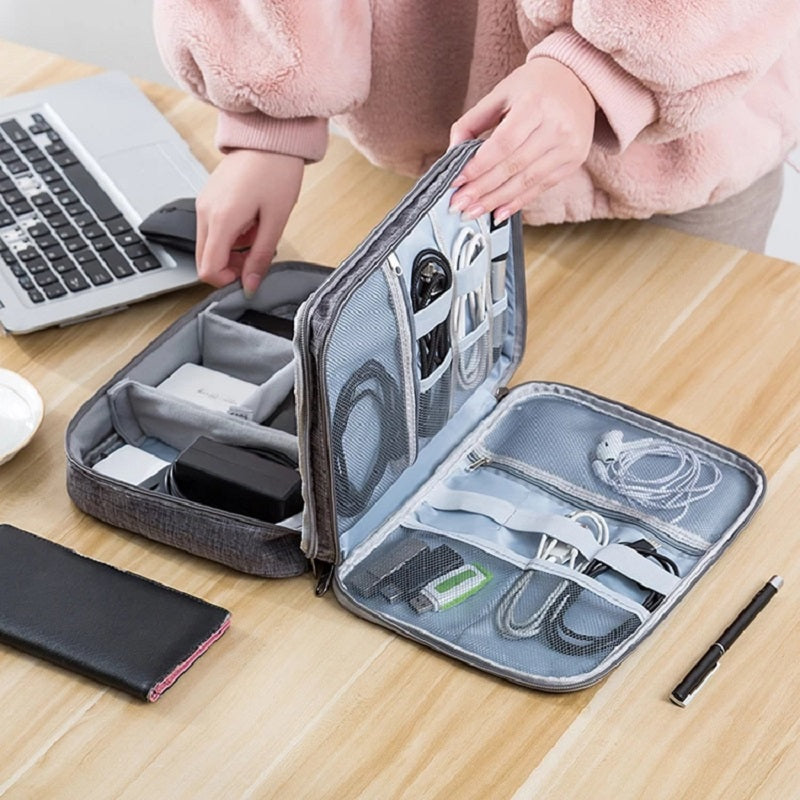 Travel Electronics and Cable Organiser - Gray
