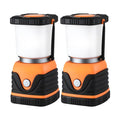 Weisshorn 2-pack battery-powered LED camping lanterns in orange and black