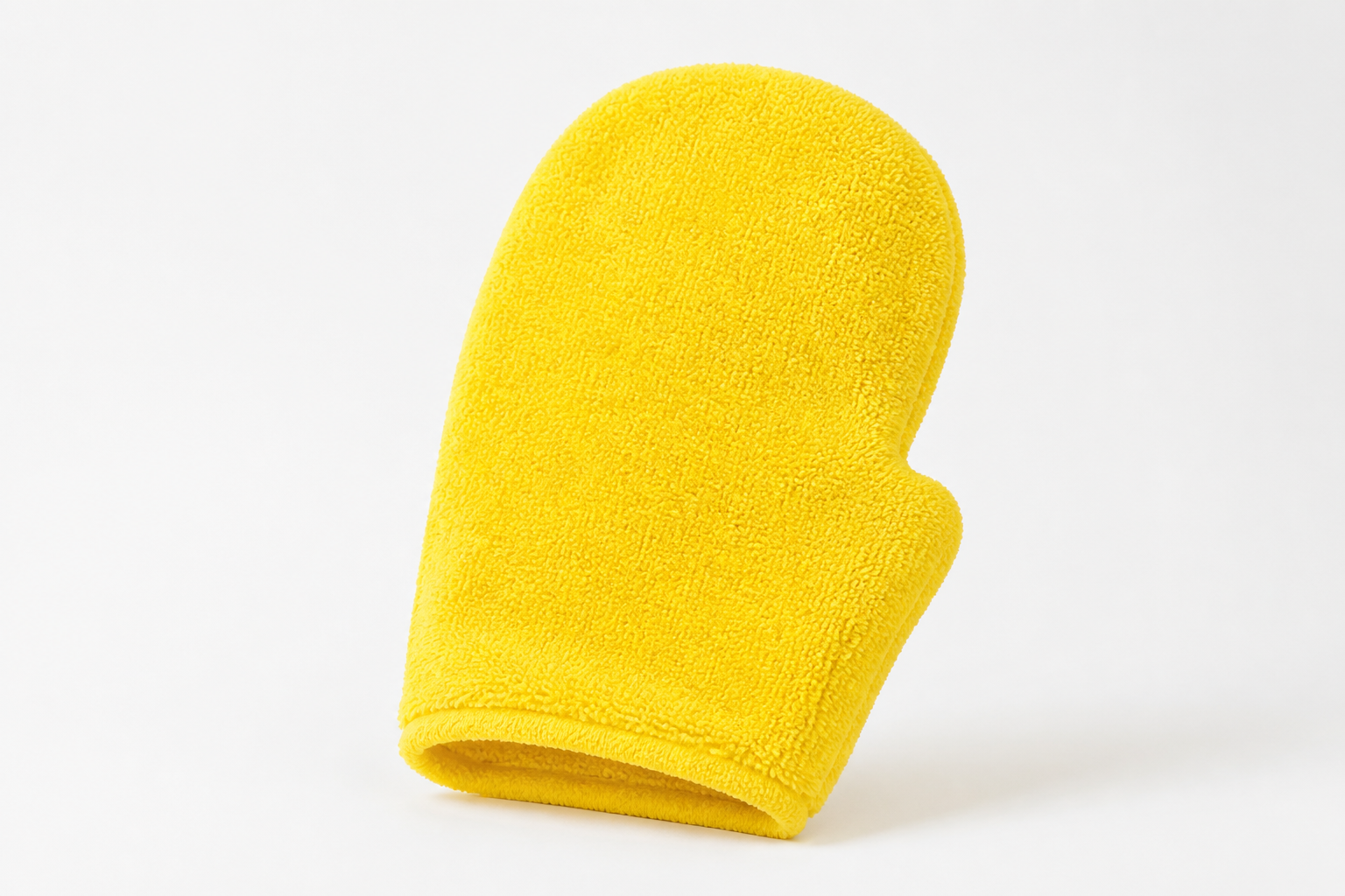 Yellow Hair-Drying Towel Glove